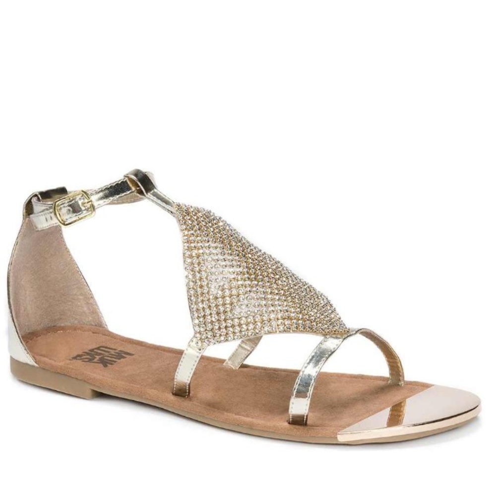 NWT gold sandal size 8